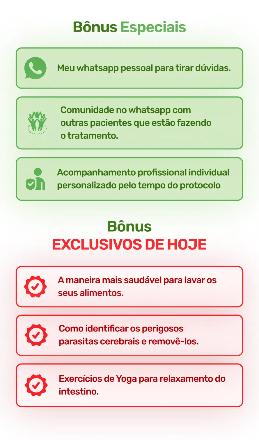 Bônus e Garantias
